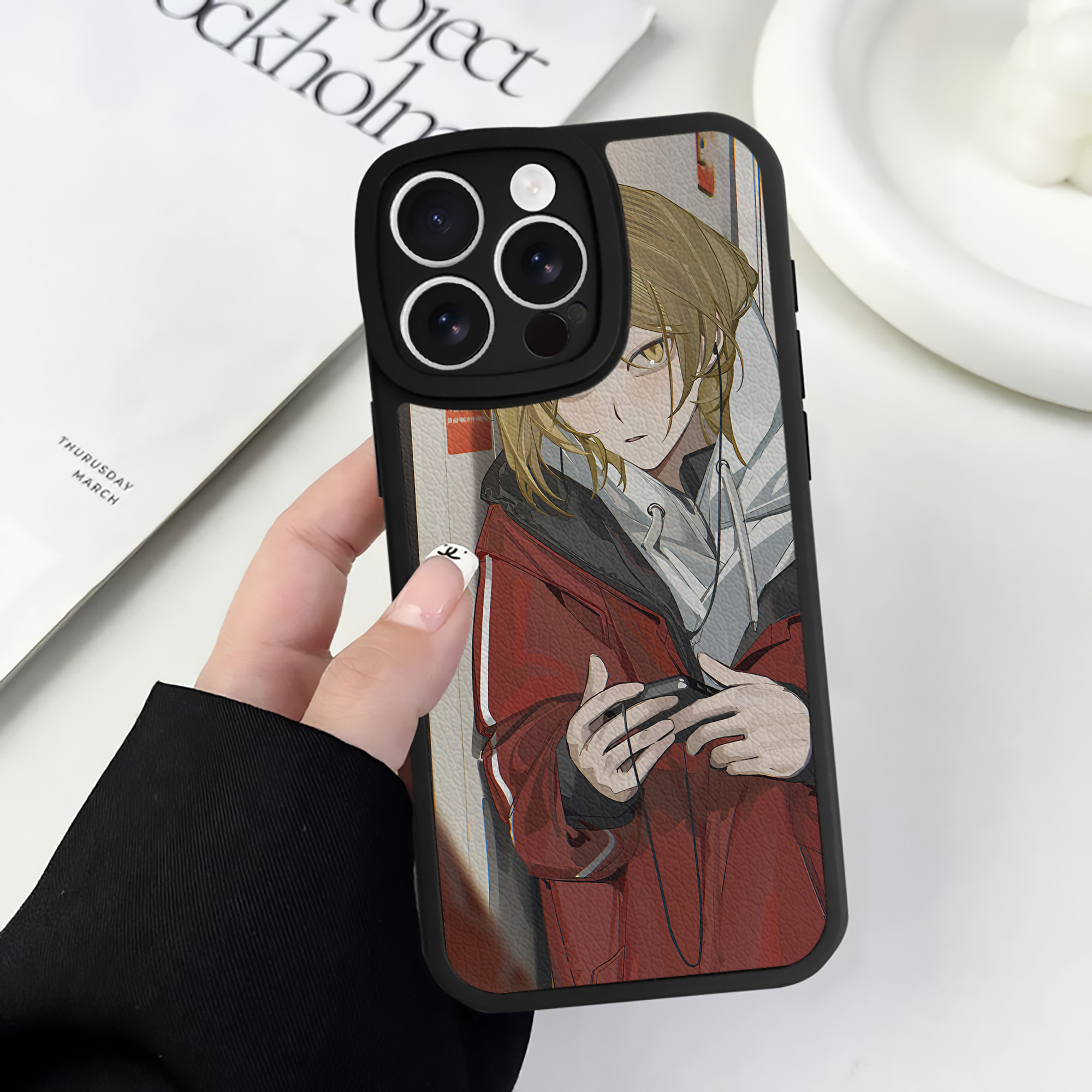 （画像用） ハイキュー!! Haikyu!! 【iPhone 16シリーズ対応】シリコンスマホケース（レザー調） 材質：シリコン